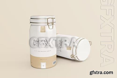 Tin Jar with Clip Lid Mockup 3CG3ZX4