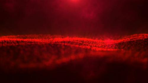 Videohive - Red Particles Animation Background 4K - 36535867 - 36535867