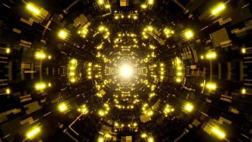 Videohive - Golden Yellow Technology Tunnel - 36536588 - 36536588