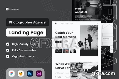 Photographer Agency Landing Page - UI Design 5WGEELZ