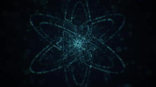 Videohive - Blue Abstract Scientific Molecule Particle Atom Structure Background Loop - 36553199 - 36553199