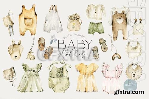 Nursery clipart Baby shower Girl dress Newborn 78E56YX