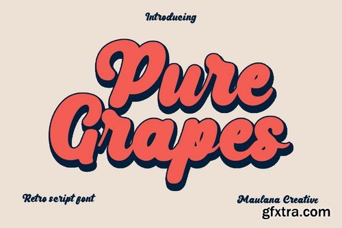 Pure Grapes Retro Cursive Font