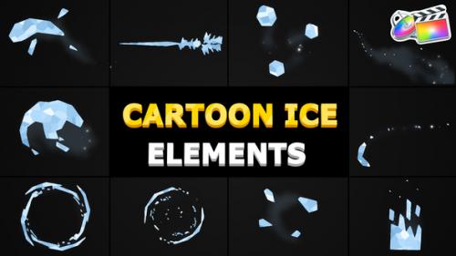 Videohive - Cartoon Ice Elements | FCPX - 36585239 - 36585239