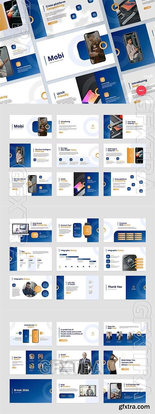 Mobile App Powerpoint, Keynote and Google Slides Template