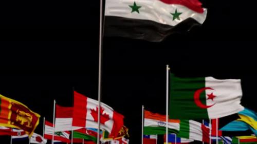 Videohive - syria Flag With World Flags In Alpha Channel - 36563137 - 36563137