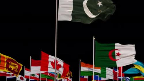 Videohive - Pakistan Flag With World Flags In Alpha Channel - 36563149 - 36563149