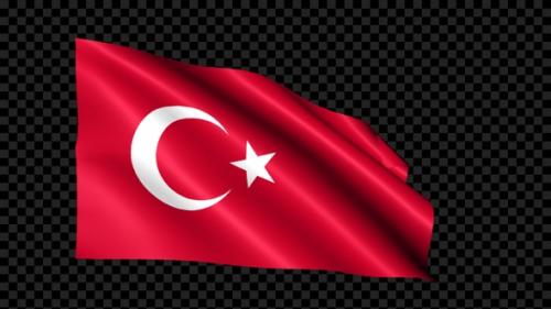 Videohive - Turkey Flag Blowing In The Wind - 36563718 - 36563718