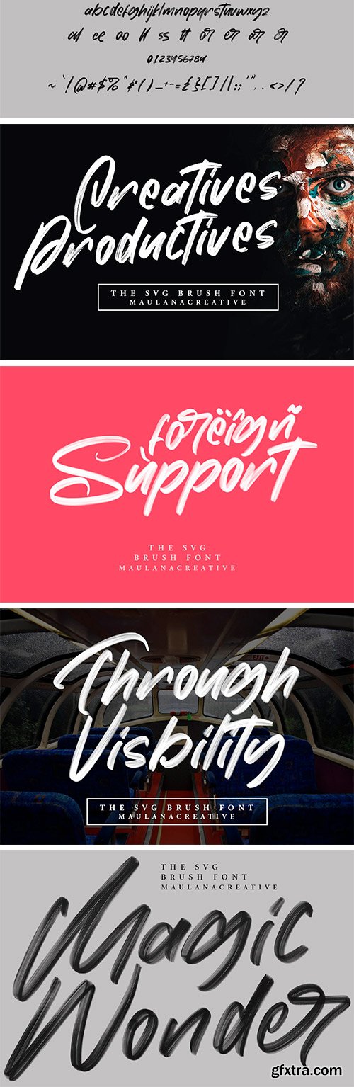 Moriss Ward SVG Brush Font