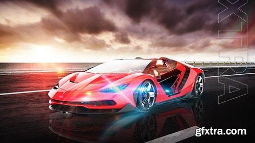 Psd Super Cool Sports Car Background