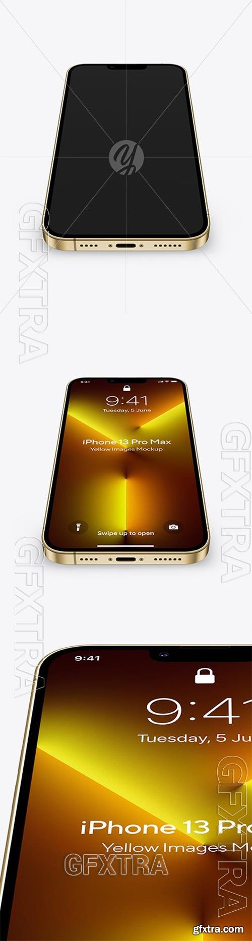 iPhone 13 Pro Max Gold Mockup 93466