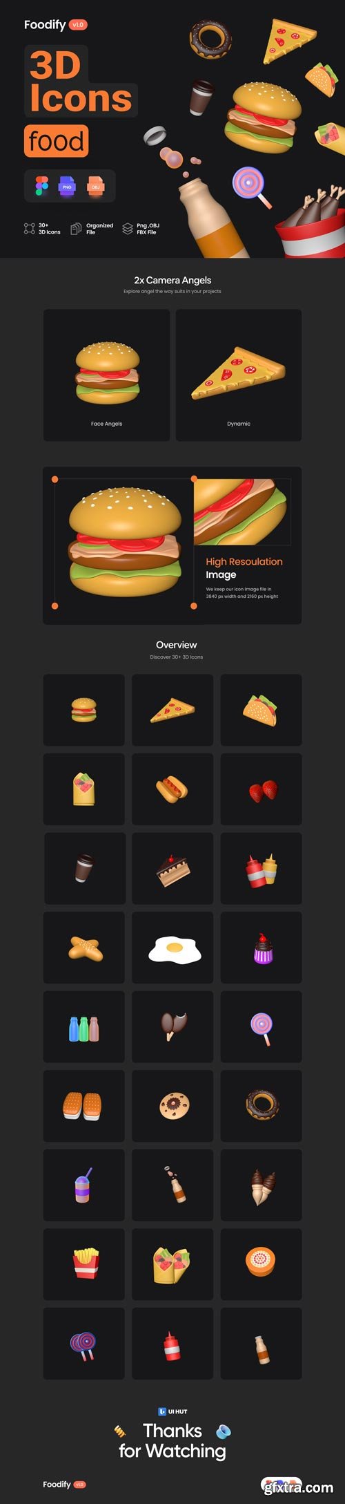 UiHut - Foodify 3D Food Icons - 18702