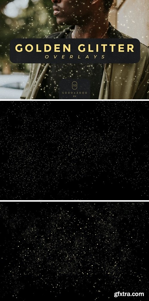 Golden Glitter Overlays