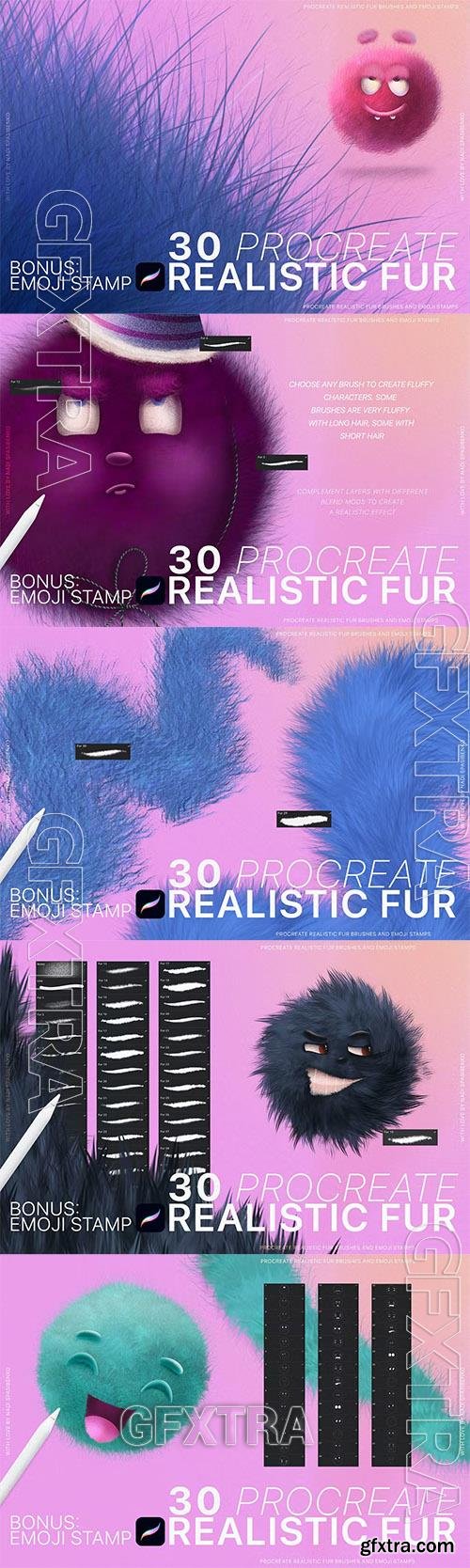 Procreate Realistic Fur & Emoji FVCRSF2