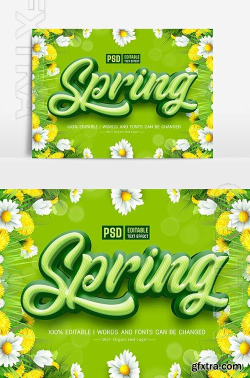 Beautiful Spring Text Effect With Flowers