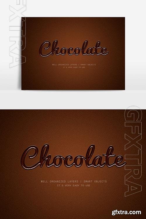 Chocolate 3d text effect