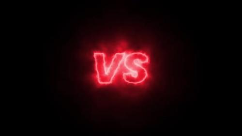 Videohive - VS Versus Red Text Fire Effect Animation - 36590036 - 36590036