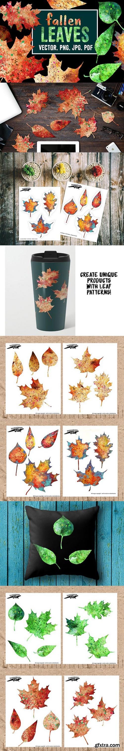 Fallen Leaves - 28 Colorful Elements 1213670