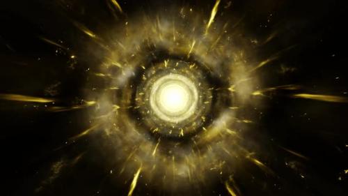 Videohive - Gold Flare Nebula Cloud Tunnel - 36594932 - 36594932