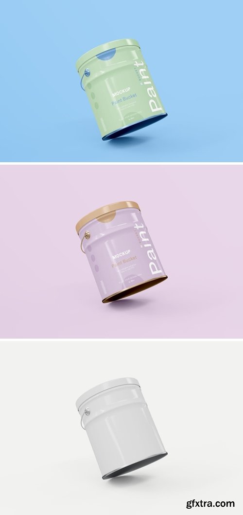 Floating Paint Bucket Mockup