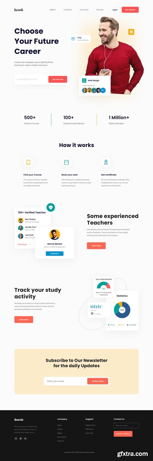 UiHut - Online Course Landing Page - 8075