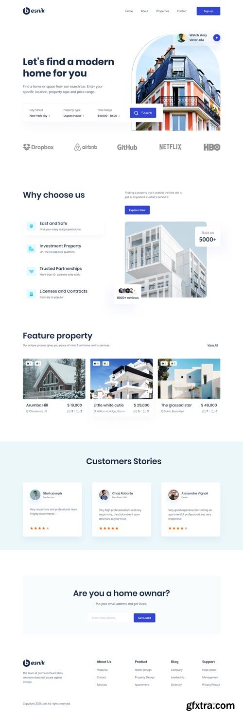 UiHut - Besnik Property Landing Page - 8077