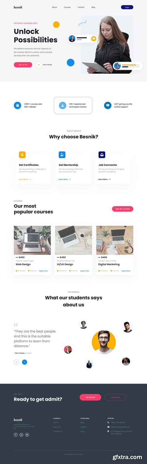 UiHut - Online Education Landing Page - 8093