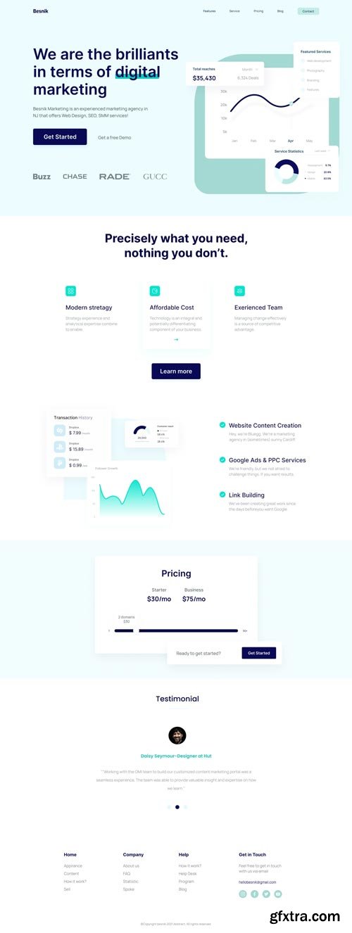 UiHut - Digital Marketing Landing Page Template - 8099