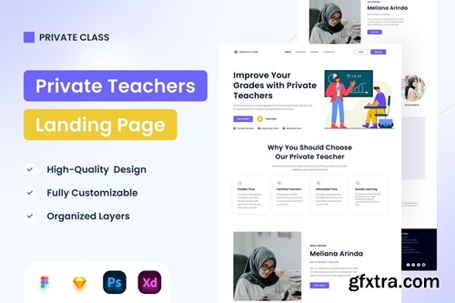 Private Teacher Landing Page - UI Design