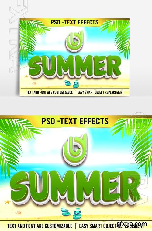 Summer text effects Text 3D correction