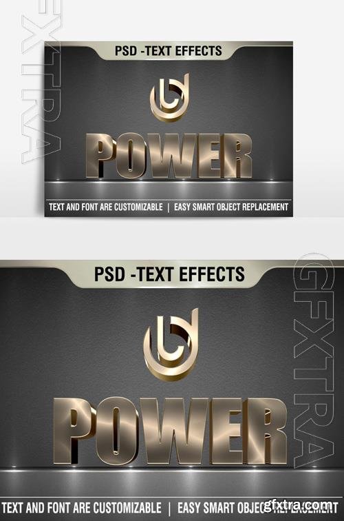 Text effect Power text 3D correction