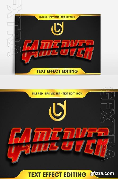 Text gameover effects 3D Edit