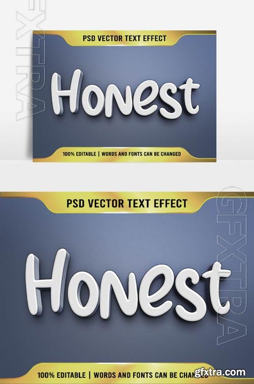 Text 3D very beautiful Honest