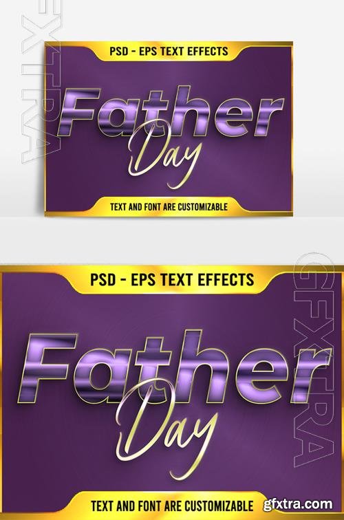Father text effects beautiful 3D Effect in vector