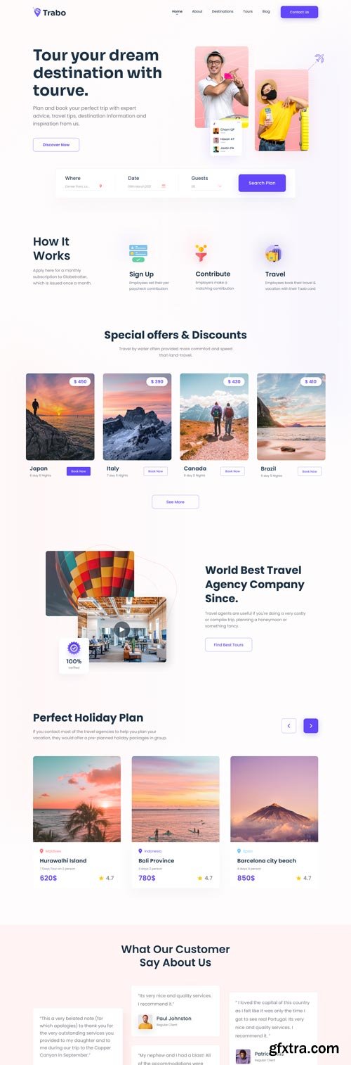 UiHut - Trabo Travel Landing Page - 12152