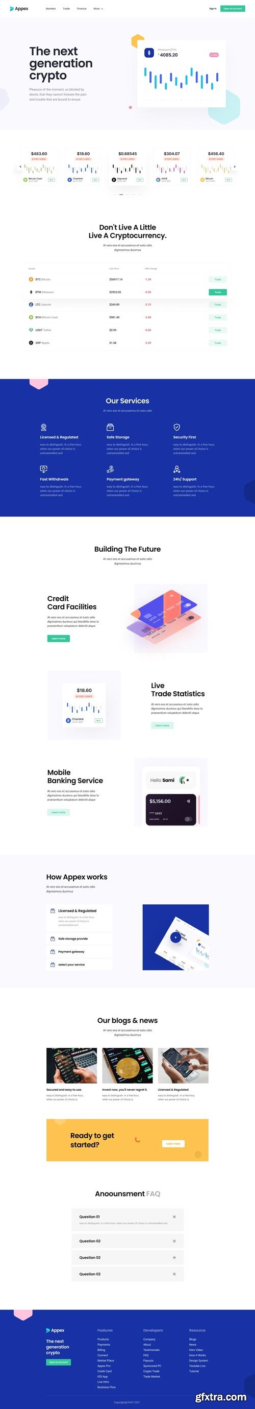 UiHut - Appex Payment Landing page - 12158