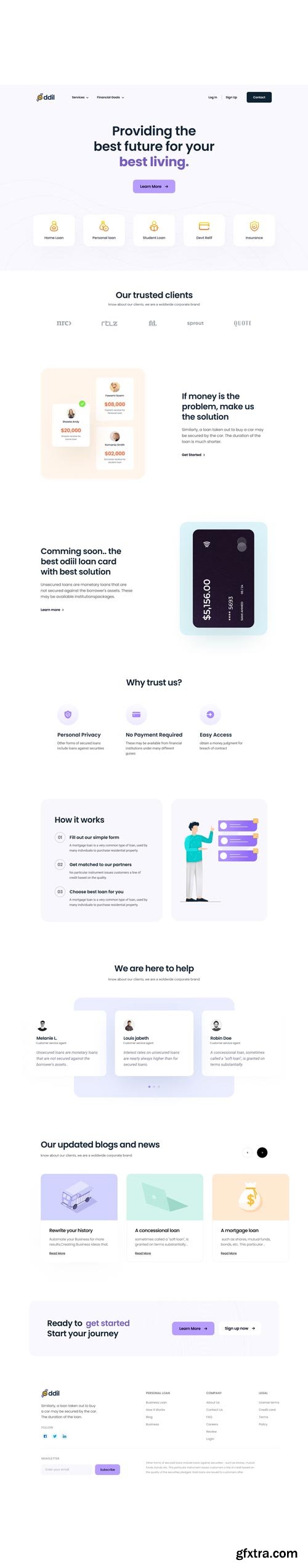 UiHut - Oddil Loan Landing Page - 12160