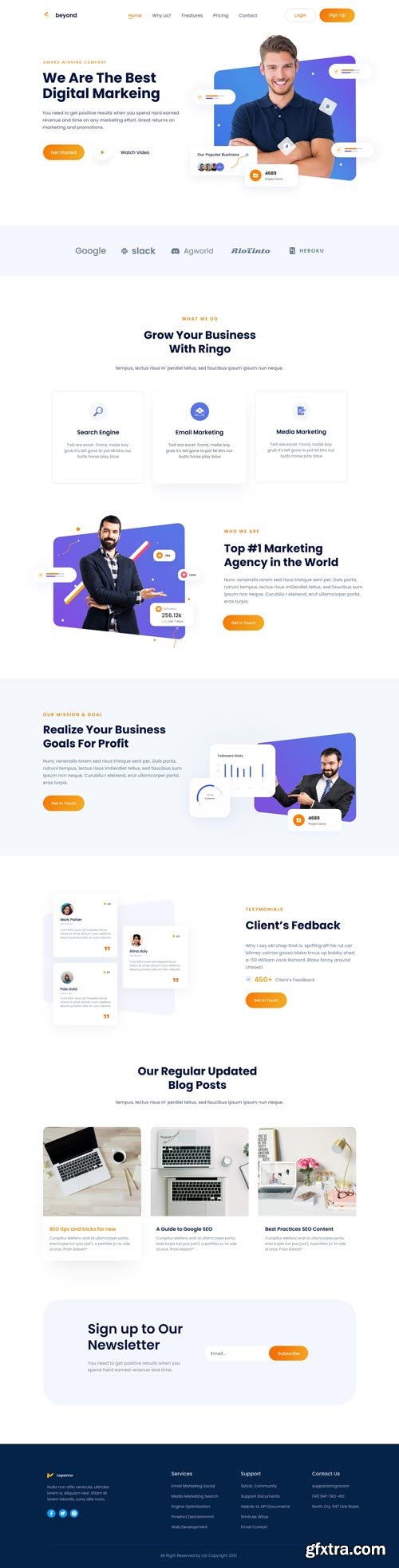 UiHut - Online Marketing Landing page - 17250