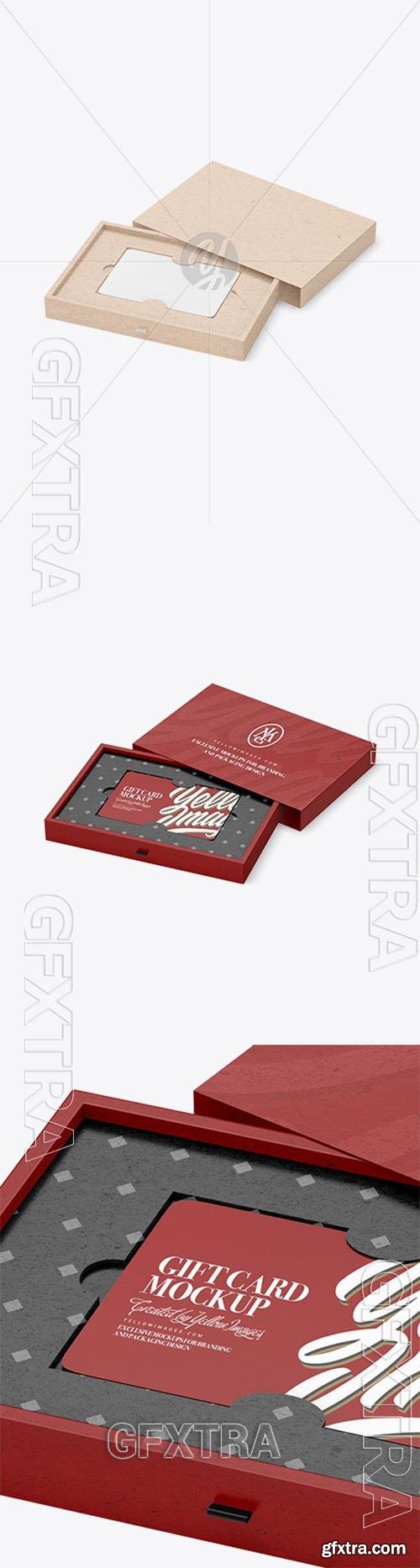 Gift Card in a Kraft Box Mockup 97237