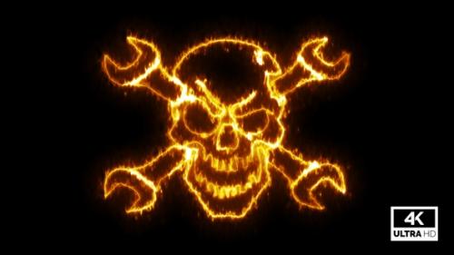 Videohive - Fire Burning Skull V2 - 36635318 - 36635318