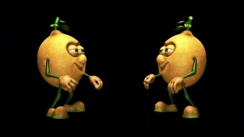 Videohive - Fun Lemons Looped Dance with Alpha Channel and Shadow - 36645214 - 36645214