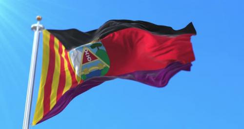 Videohive - Flag of the Regional Defense Council of Aragon, Spain - 36582376 - 36582376