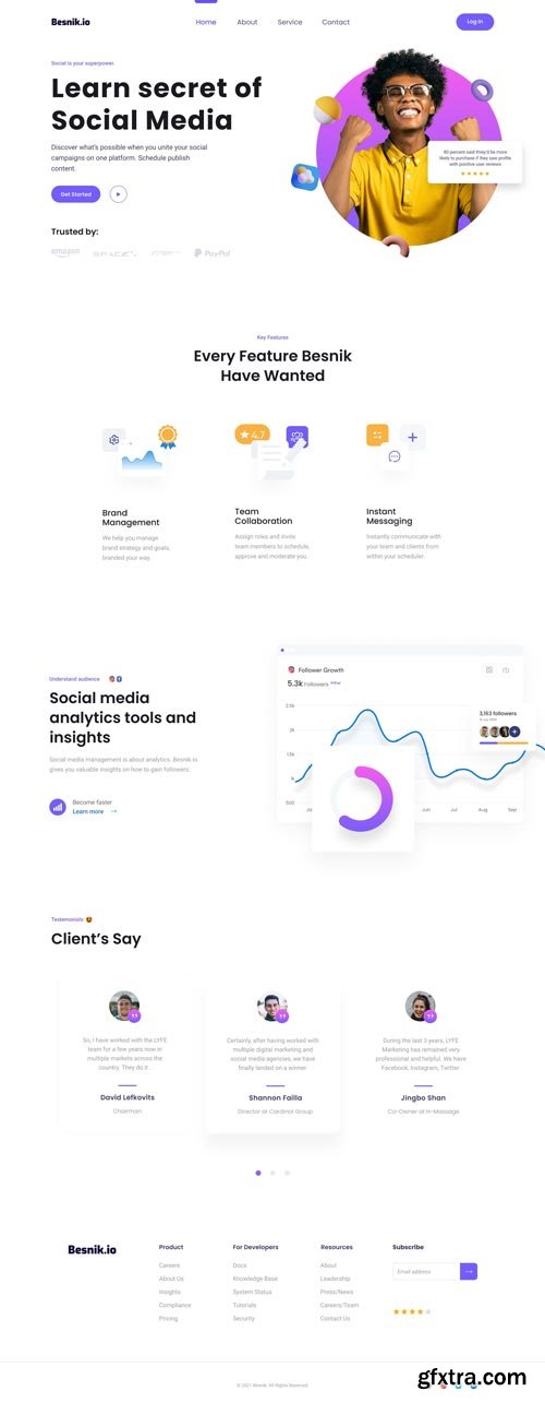 UiHut - Social Media Manager Landing Page Template - 8119