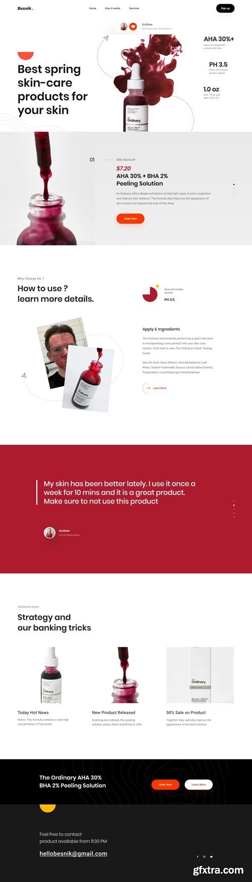 UiHut - Skin Care Product Website - 8664