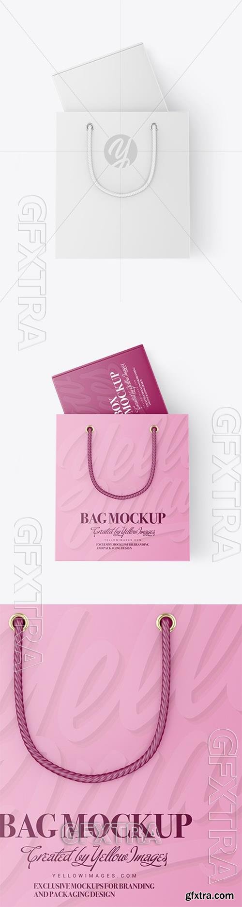 Paper Shopping Bag With Box Mockup 96704