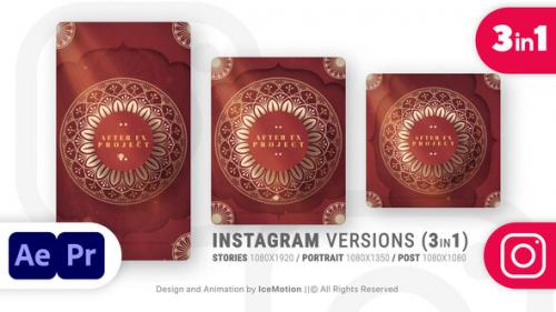 Videohive - Instagram Ramadan Intro || Ramadan Opener (3 in 1) (RED)(MOGRT) - 36616577 - 36616577