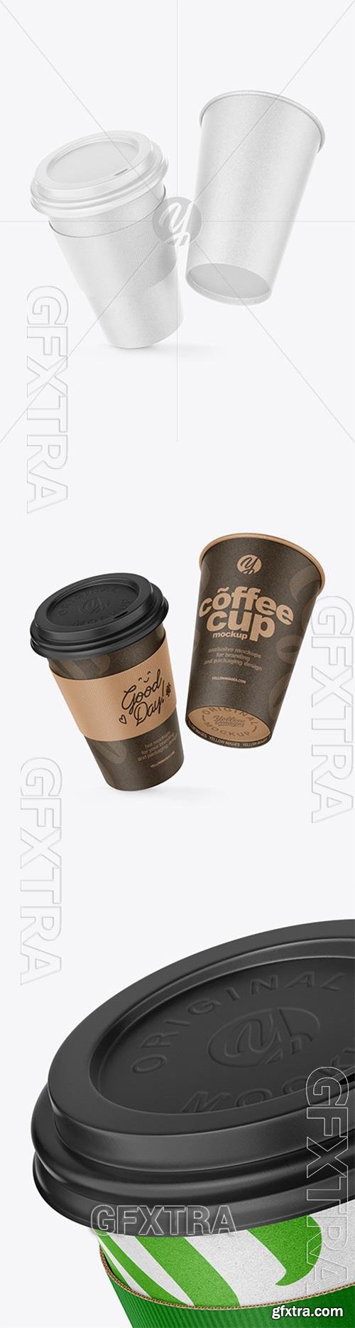 Two Paper Coffee Cups Mockup 94822