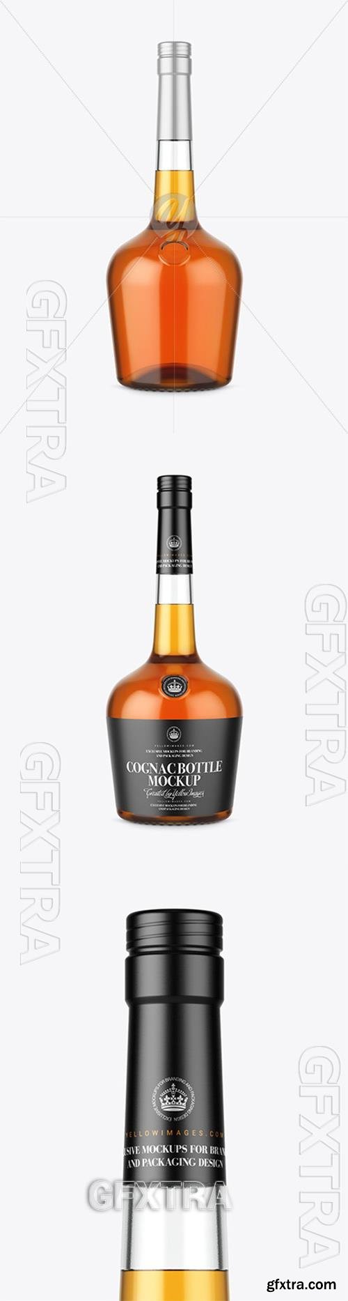 Clear Glass Cognac Bottle Mockup 94056