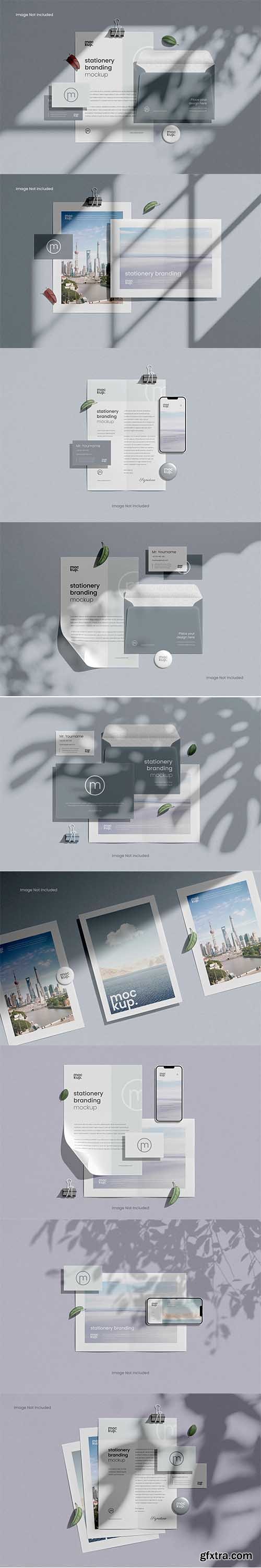 Stationery branding mockup scene creator