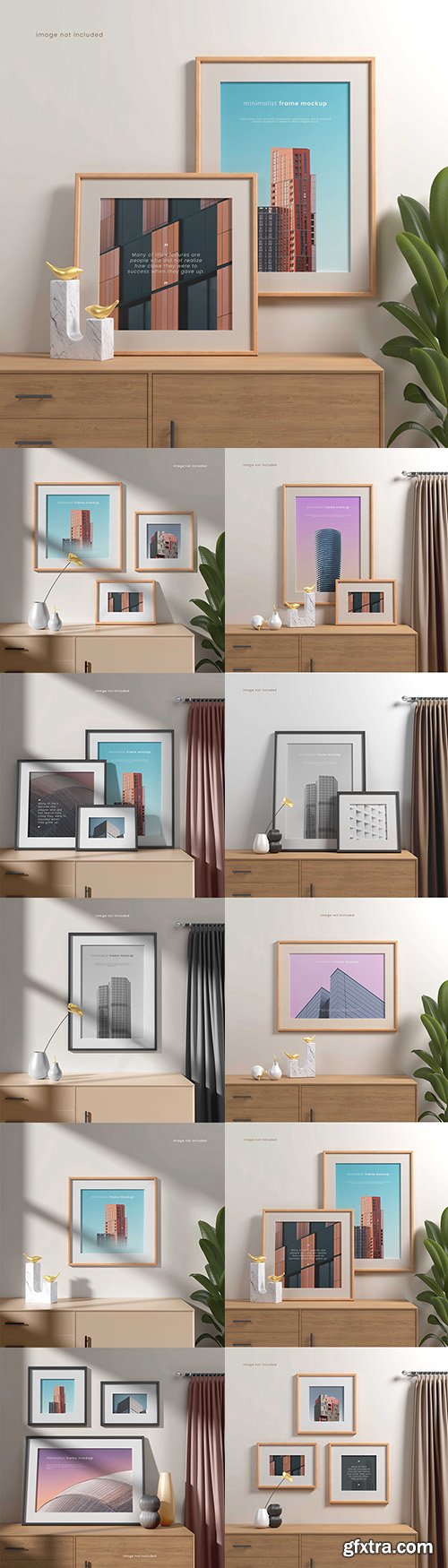 Minimalist poster frame mockup